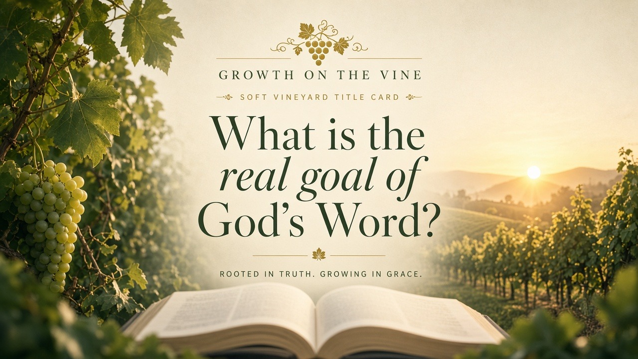 What is the real goal of God’s Word?